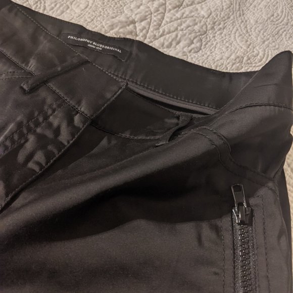 Philosophy Blues Original black ankle pants, satin - Women US 4 / ~28 waist - Picture 1 of 5